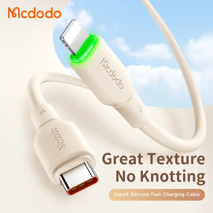 Mcdodo CA-476 65W Liquid Silicone + LED Series – Type-C to Lightning / 1.2m - Image 8