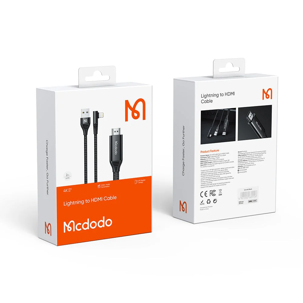 Mcdodo CA-640 Lightning to HDMI Cable 2m - Image 7