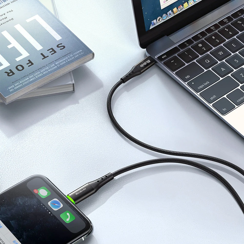 Mcdodo CA-736 Lightning To Type C Cable – 1.2M / 36W / Black - Image 10