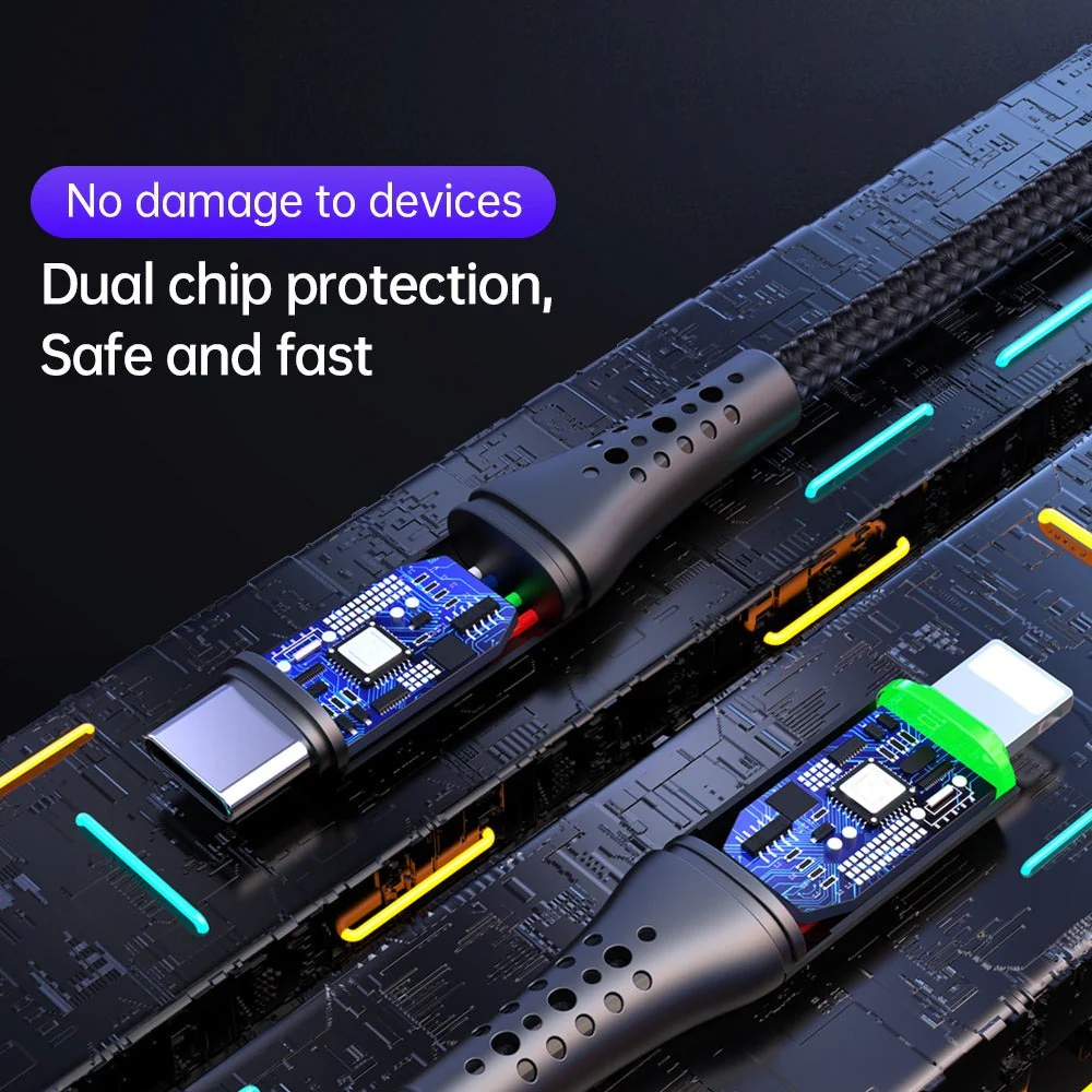 Mcdodo CA-736 Lightning To Type C Cable – 1.8M / 36W / Black - Image 6