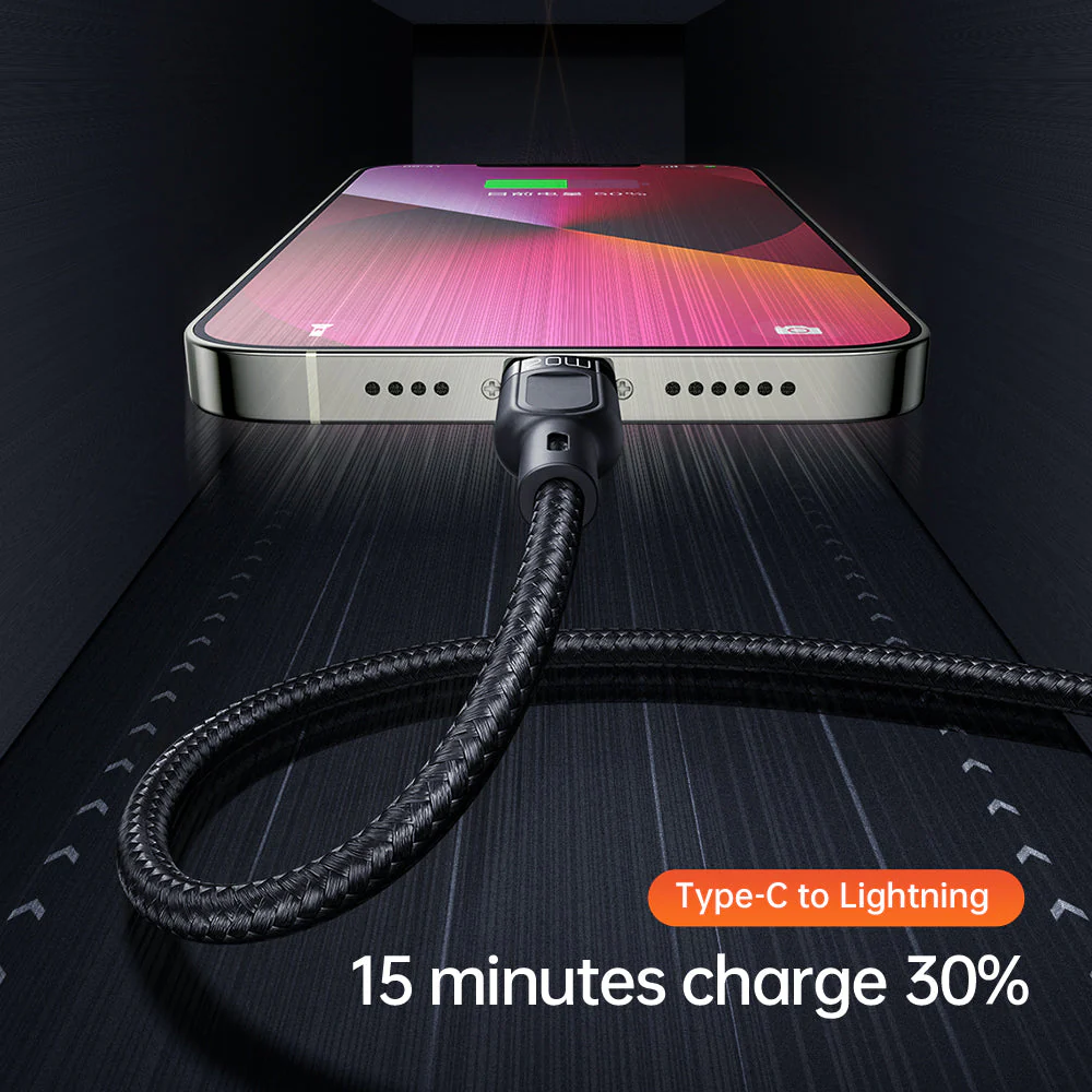 Mcdodo CA-880 Multifunction Data Cable – 2 in 1 PD USB-C / USB-A / Lightning / 1.2 Meters / Black - Image 5