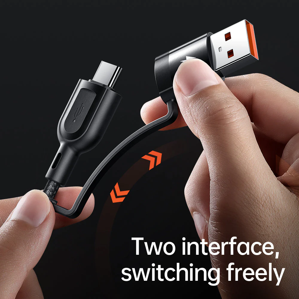 Mcdodo CA-880 Multifunction Data Cable – 2 in 1 PD USB-C / USB-A / Lightning / 1.2 Meters / Black - Image 6