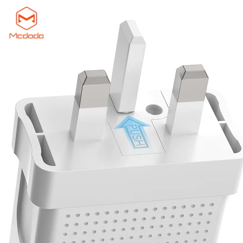Mcdodo CH-572 Dual USB Charger (UK) + Type-C Cable / Travel Set - Image 4