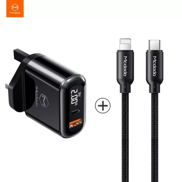 Mcdodo CH-7231 20W PD+QC Lightning Travel Charger Set - Image 4