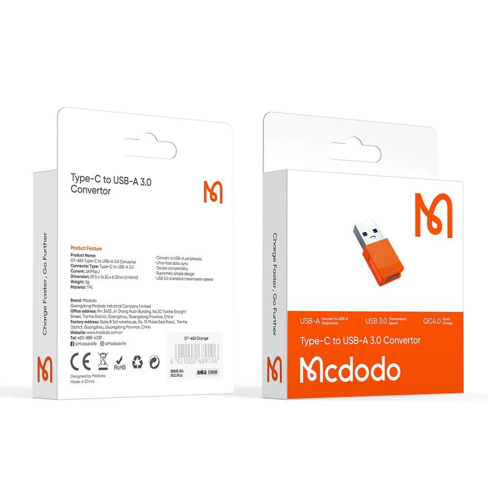 Mcdodo OT-655 Type-C to USB-A 3.0 Convertor - Image 8