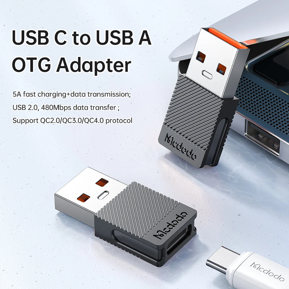 Mcdodo OT-6970 OTG Converter - USB-C To USB-A / Black - Image 3