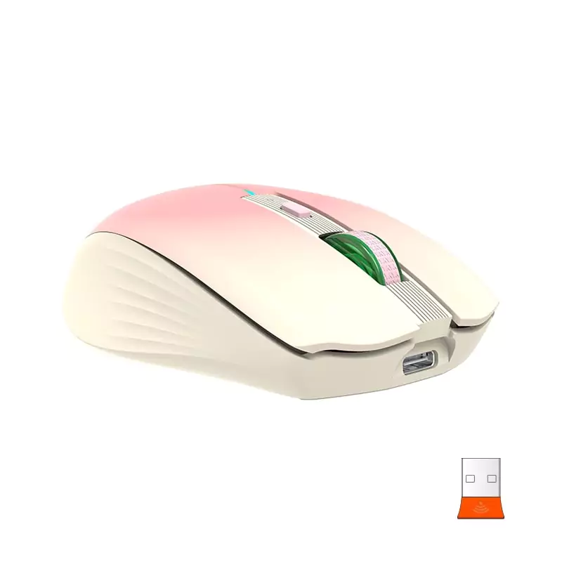 Meetion BTM002 2.4GHz & Bluetooth Dual Mode Mouse / Pink - Image 2