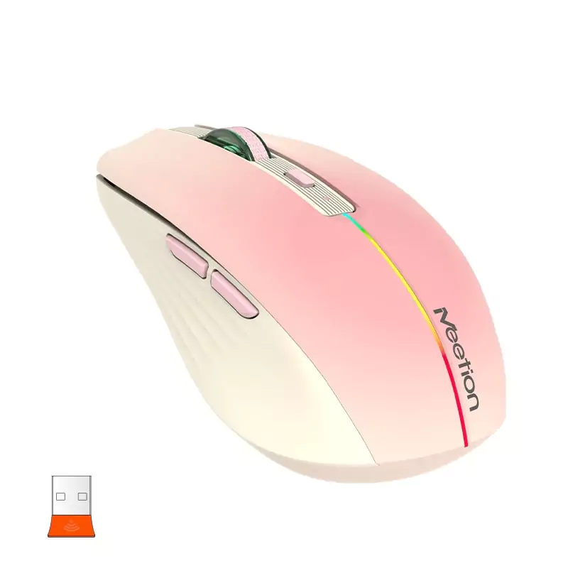 Meetion BTM002 2.4GHz & Bluetooth Dual Mode Mouse / Pink - Image 4