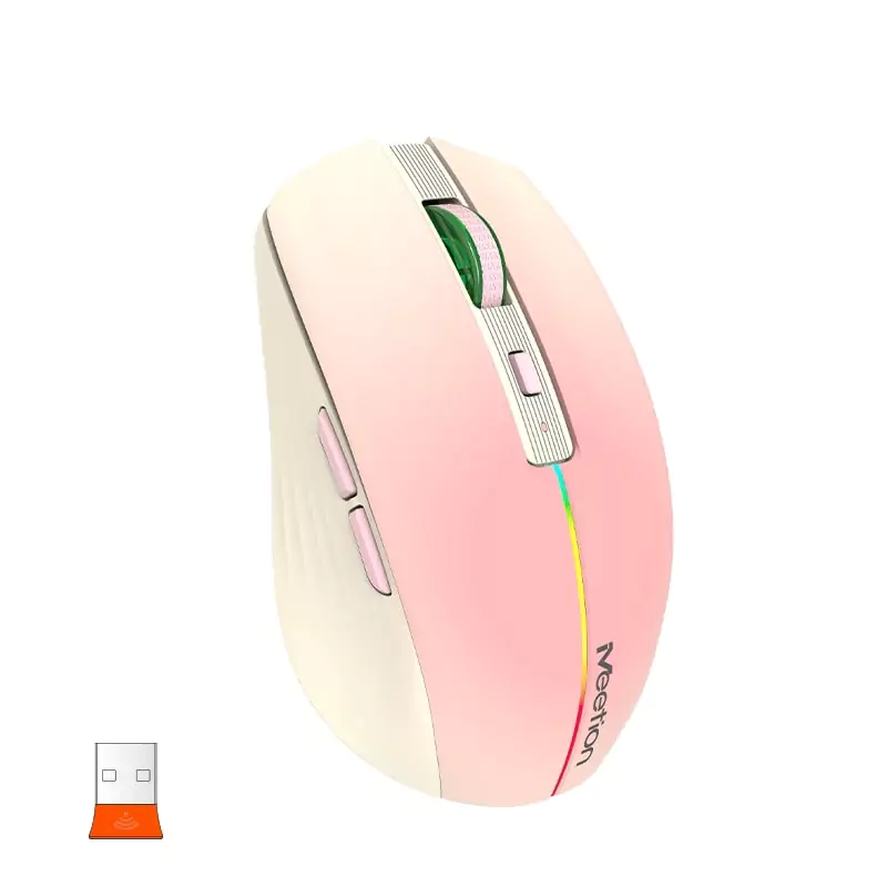 Meetion BTM002 2.4GHz & Bluetooth Dual Mode Mouse / Pink - Image 5