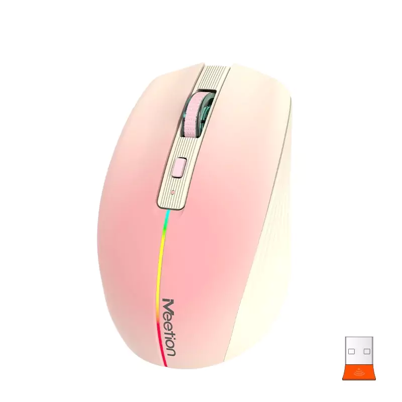 Meetion BTM002 2.4GHz & Bluetooth Dual Mode Mouse / Pink - Image 7