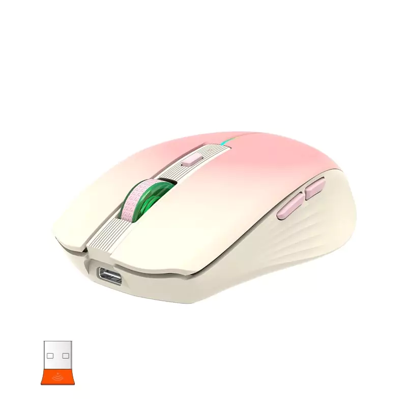 Meetion BTM002 2.4GHz & Bluetooth Dual Mode Mouse / Pink - Image 8
