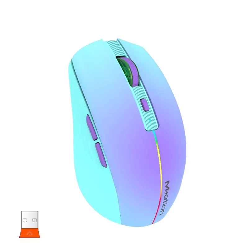 Meetion BTM002 2.4GHz & Bluetooth Dual Mode Mouse / Purple - Image 4