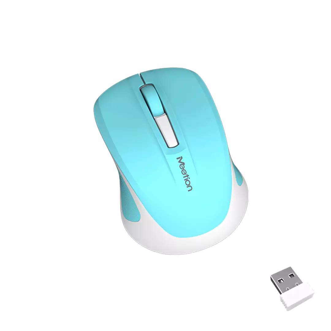 Meetion MiniGo BT Dual-Mode Bluetooth Wireless Mouse - Blue - Image 4
