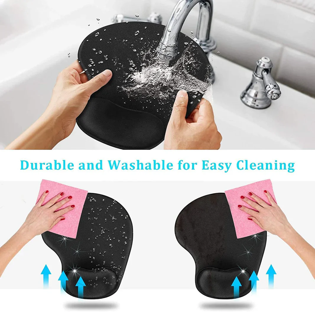 Mouse Pad With Gel Wrist Support Black - Image 4