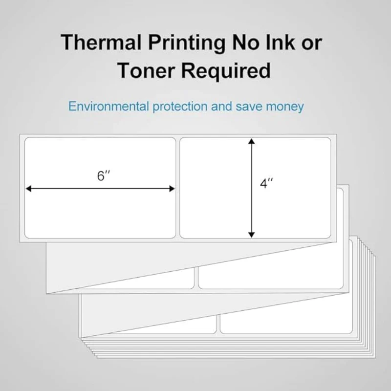 Phomemo 4×6 Fanfold Direct Thermal Shipping Labels – 500 Labels - Image 5