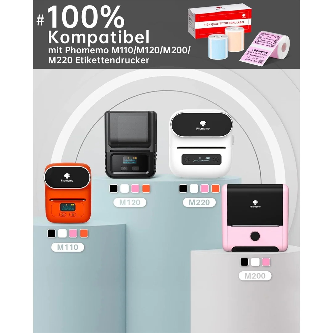 Phomemo Printer Labels 40 X 30mm Square Colored Labels – 3 Rolls (230 Labels/per roll) - XP-M01 - Image 4
