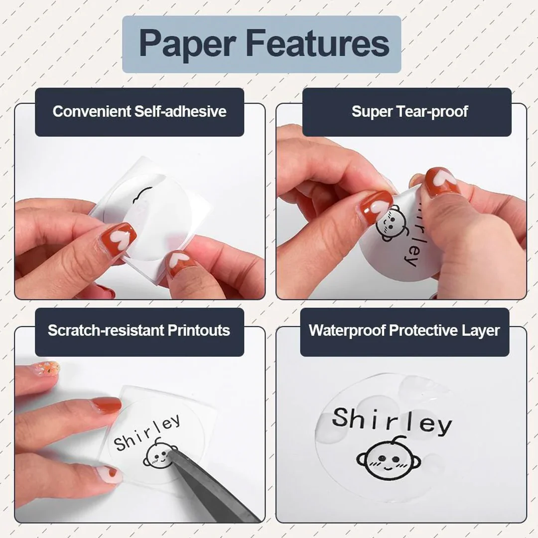 Phomemo Printer Labels 40 x 40mm Round White Label – 1 Roll (180 labels/per roll) - XY4040 - Image 7