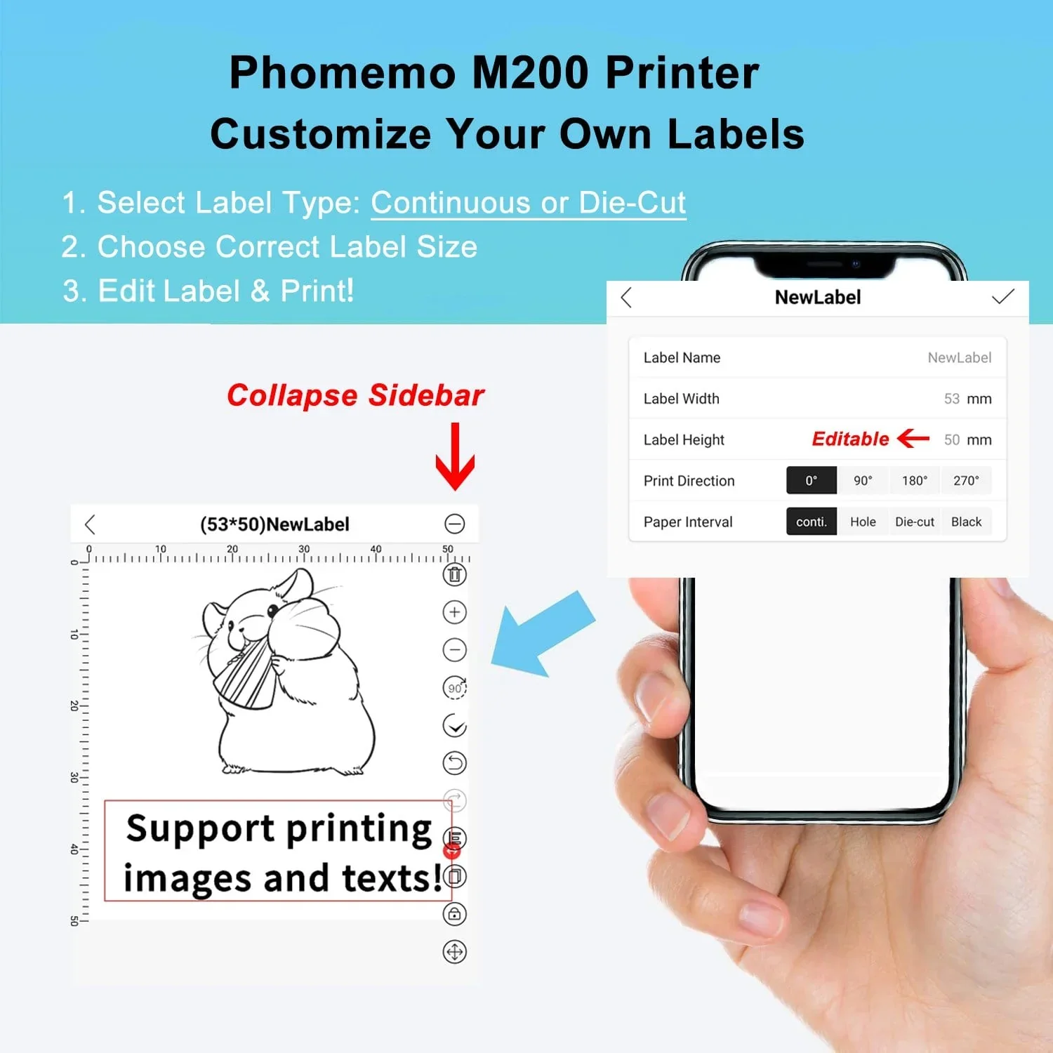 Phomemo Printer Labels 53mm X 8m Continuous White Non-Adhesive KNET Roll – 1 Roll (53mm X 8m/per roll) - Image 6