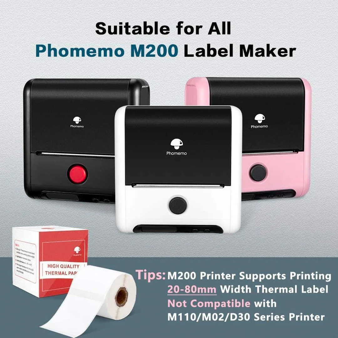 Phomemo Printer Labels 60 X 80mm Square White – 1 Roll (100 labels/per roll) - XP6080 - Image 4