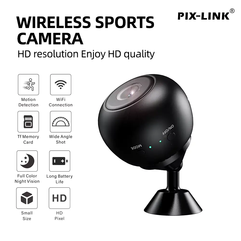 Pix-Link A10 Mini WiFi Wireless Security Camera for Smart Home Video Surveillance - Image 2