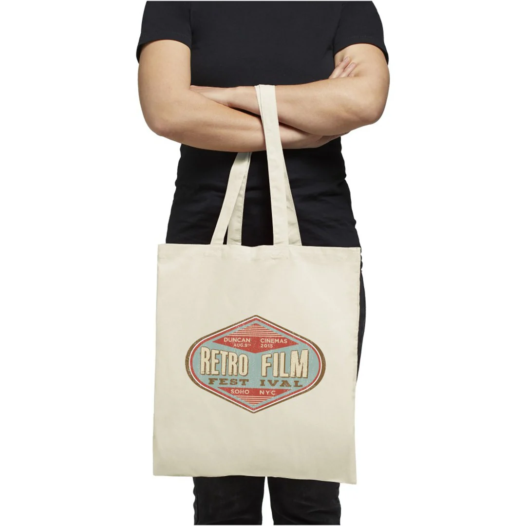 Plain Cotton Horizontal Tote Bag – 42 cm x 37cm/ Beige/ Printing not Included - Image 3