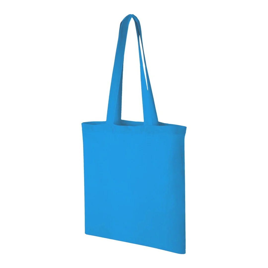 Plain Cotton Horizontal Tote Bag – 42 cm x 37cm/ Light Blue/ Printing not Included - Image 4