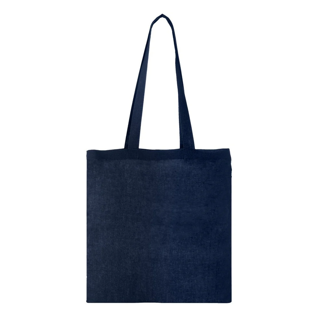 Plain Cotton Horizontal Tote Bag – 42 cm x 37cm/ Navy Blue/ Printing not Included