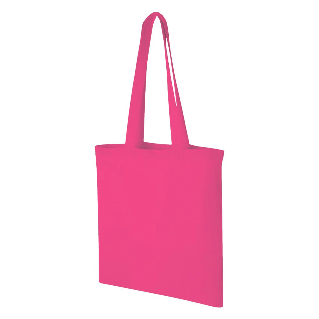 Plain Cotton Horizontal Tote Bag – 42 cm x 37cm/ Pink/ Printing not Included - Image 3