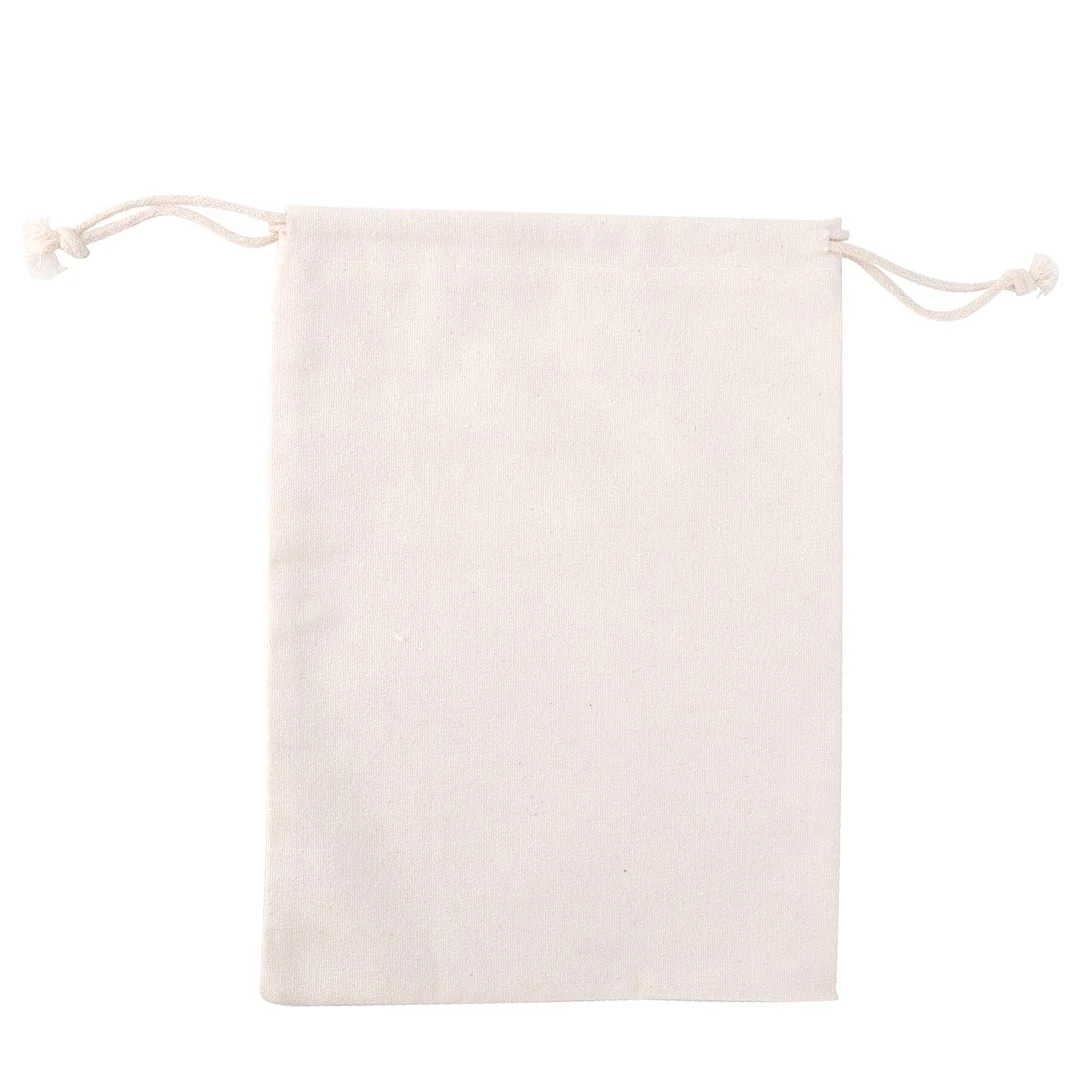 Plain Cotton Pouch White – 12 in x 7.5 in/ 1 Dozen/ Printing not Included