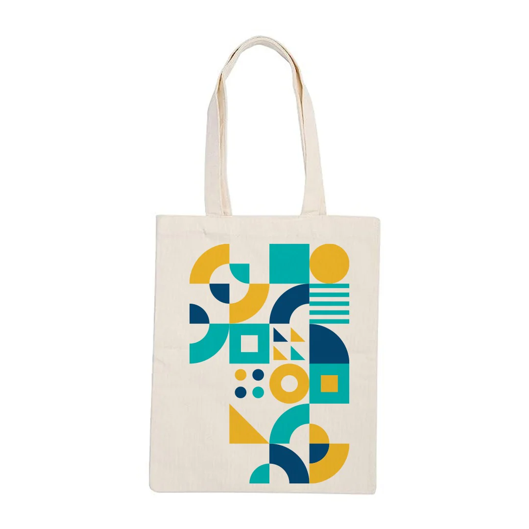 Plain Cotton Tote Bag Vertical – 15.2 in x 13.8 in/ Available in White or Black/ Printing not Included - Image 5