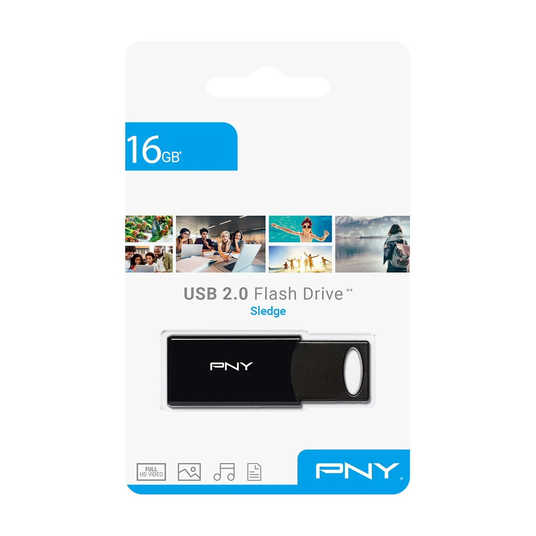 PNY Flash Drive Sledge USB 2.0 – 16GB - Image 2