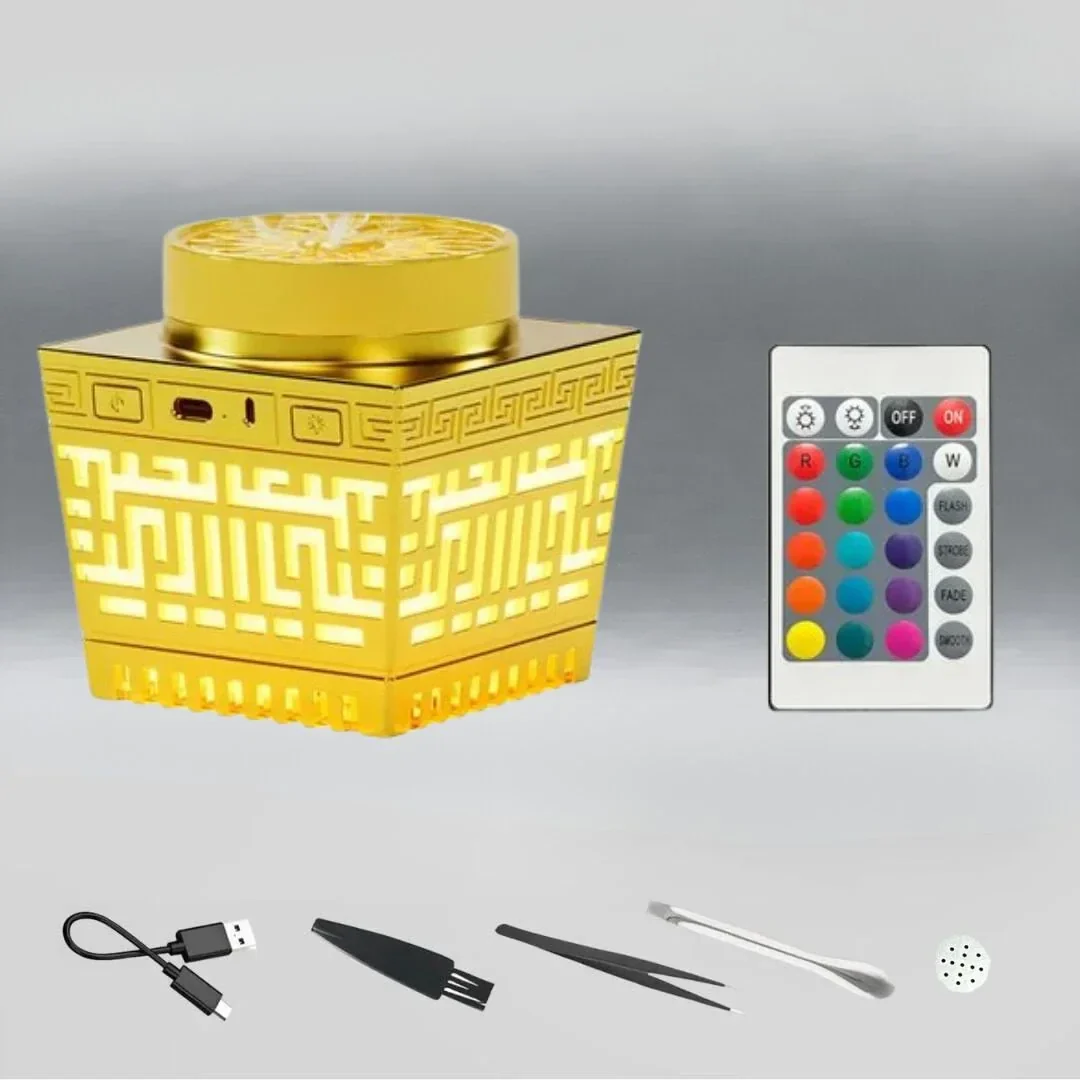 Portable Electronic Bakhoor Burner with Remote Control - BK-55 - Image 9