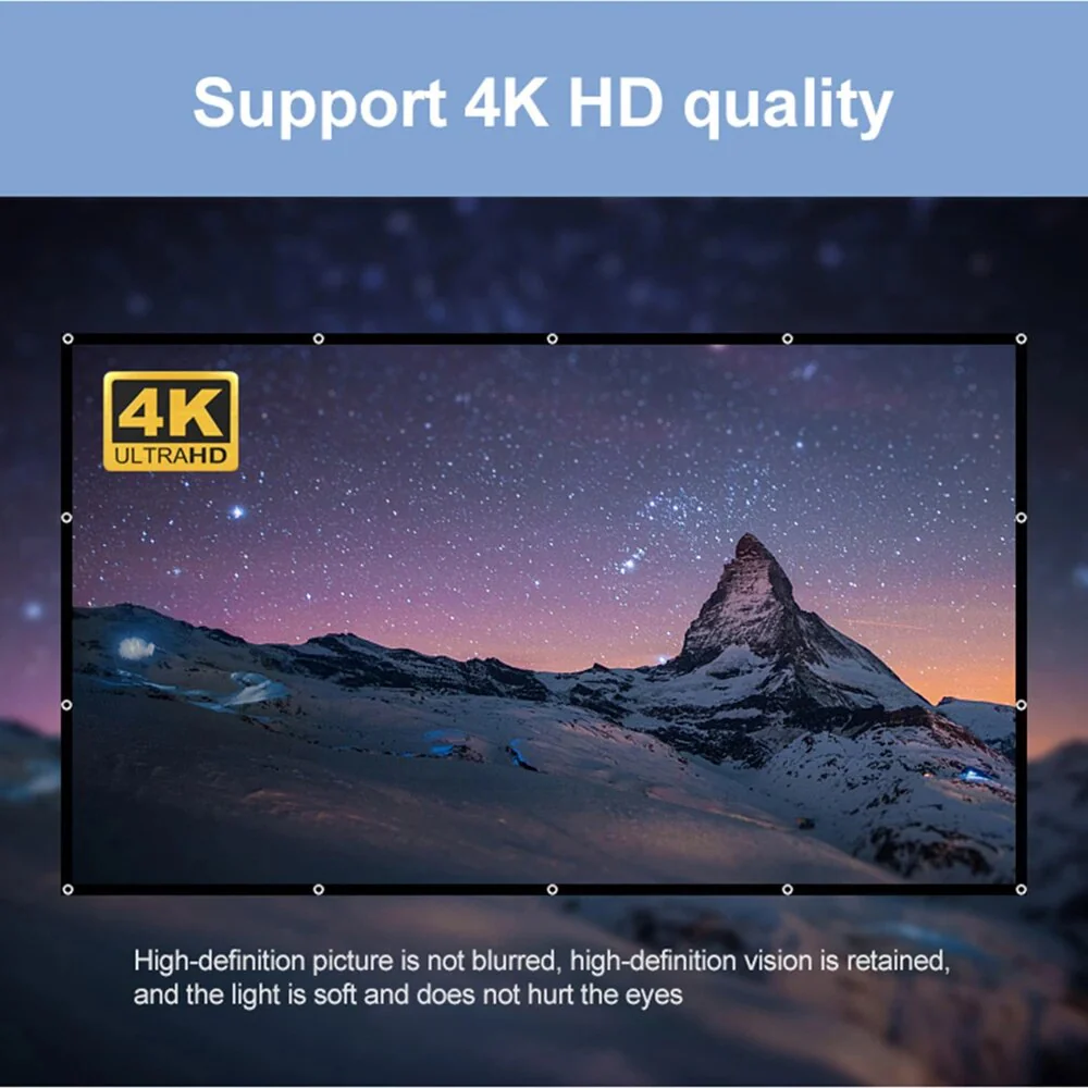 Cinema-Style Projector Screen – 100 Inch / Matte White - Image 6