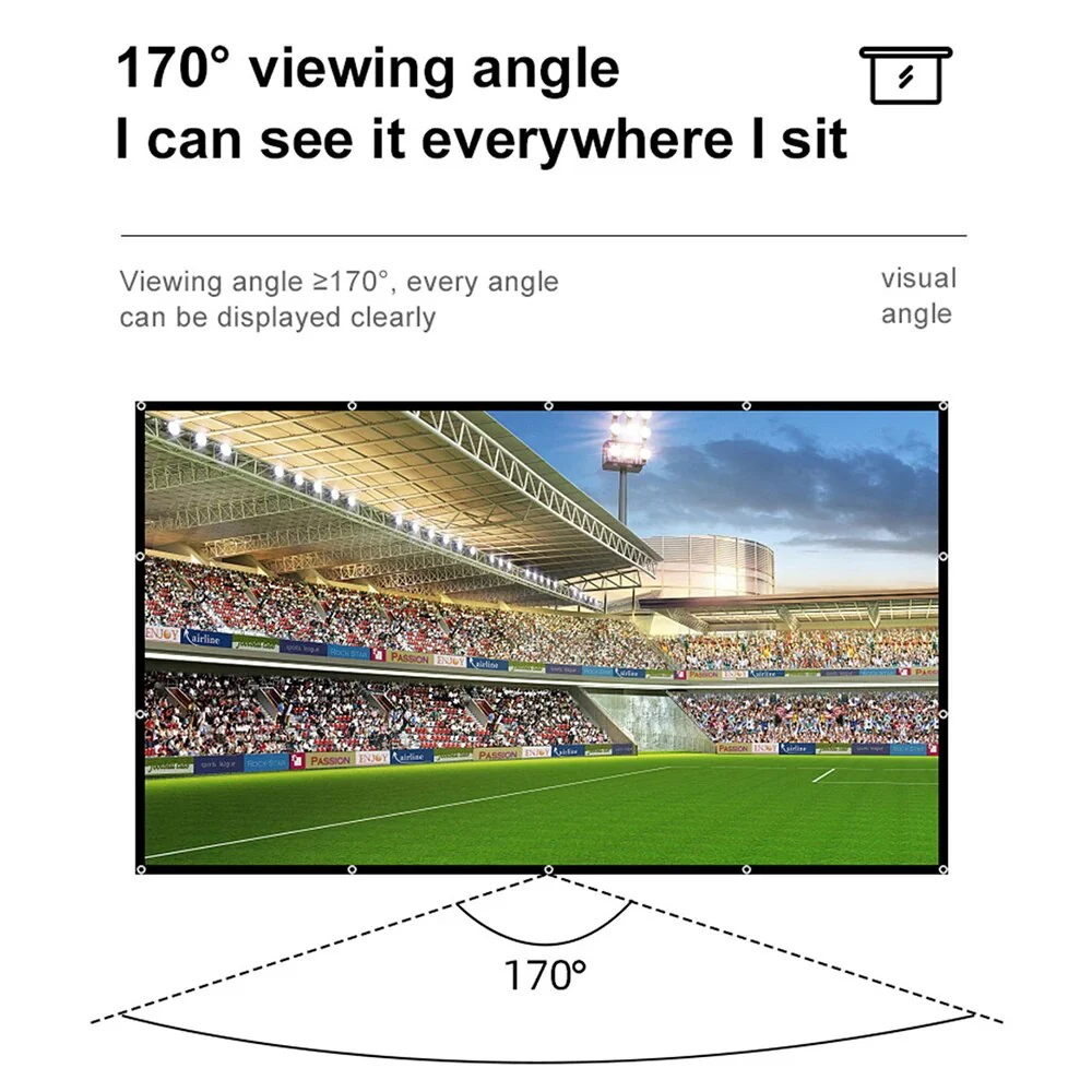 Portable Milk Silk Projector Screen – 16:9 / 84 inch / Screen Wall - Image 2