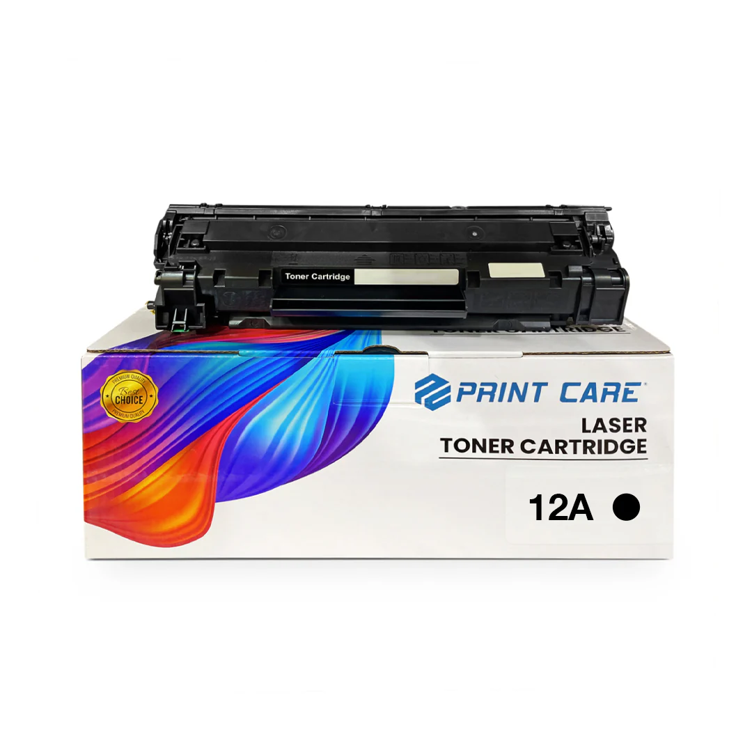 Print Care 12A LaserJet Toner Cartridge – 2K Pages / Black Color / Toner Cartridge -(Q2612A)