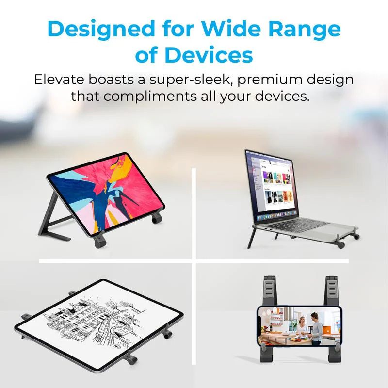 PROMATE Aluminum Multi-Angle Laptop Stand-Elevate - Image 4
