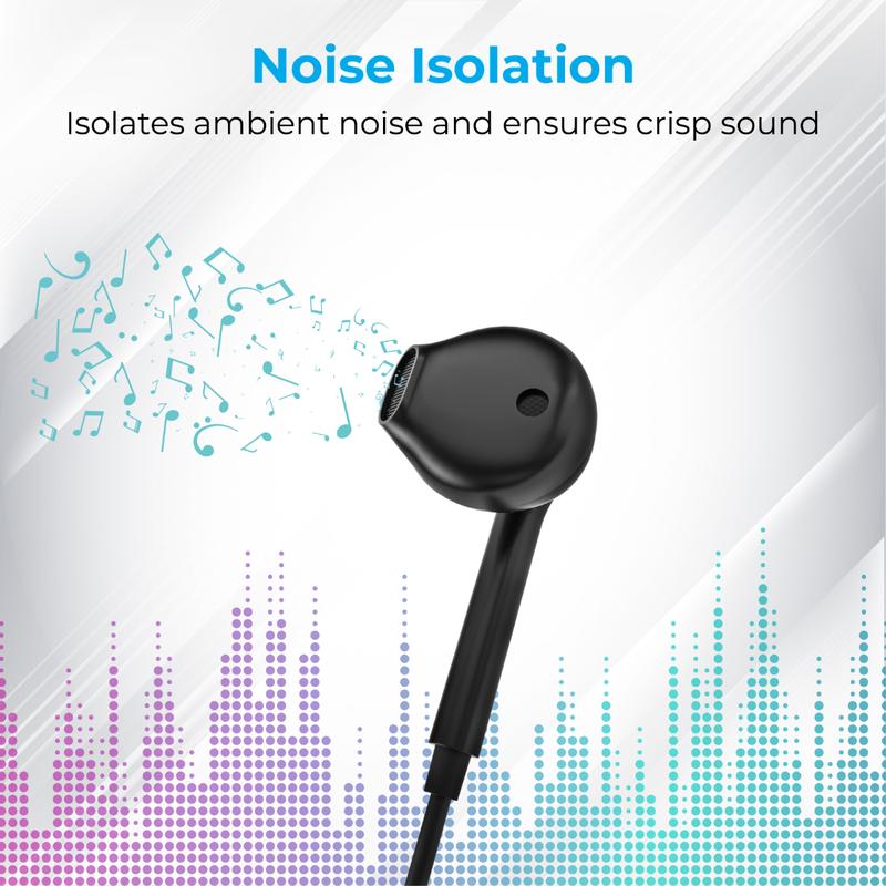 Promate Mono Earphone – 1.3m/ Lightning Connector/ Black Color - Image 4
