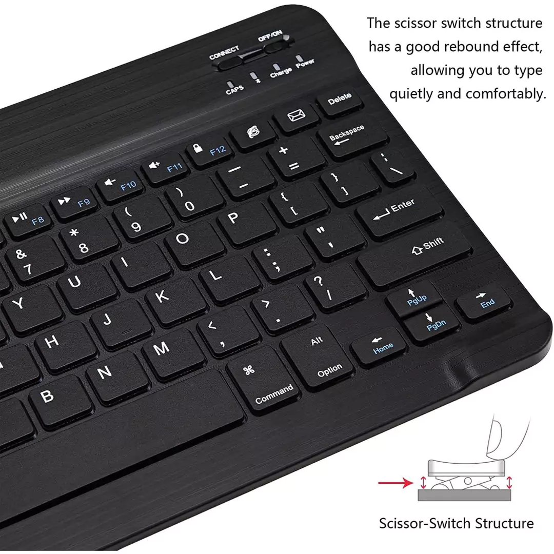 Rechargeable Ultra-Slim Bluetooth Keyboard and Mouse Combo - Black - Image 2