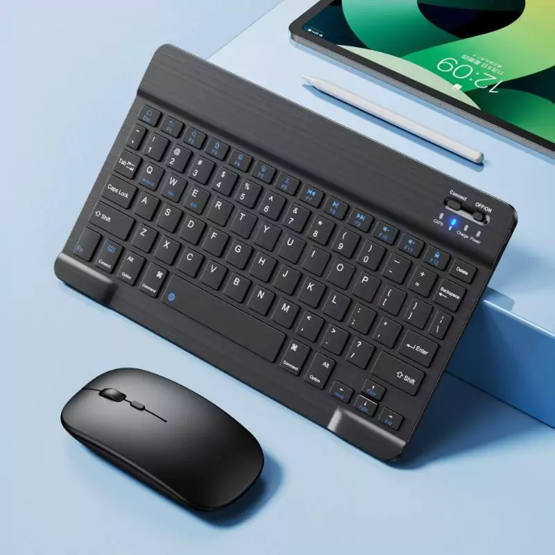 Rechargeable Ultra-Slim Bluetooth Keyboard and Mouse Combo - Pink - Image 2