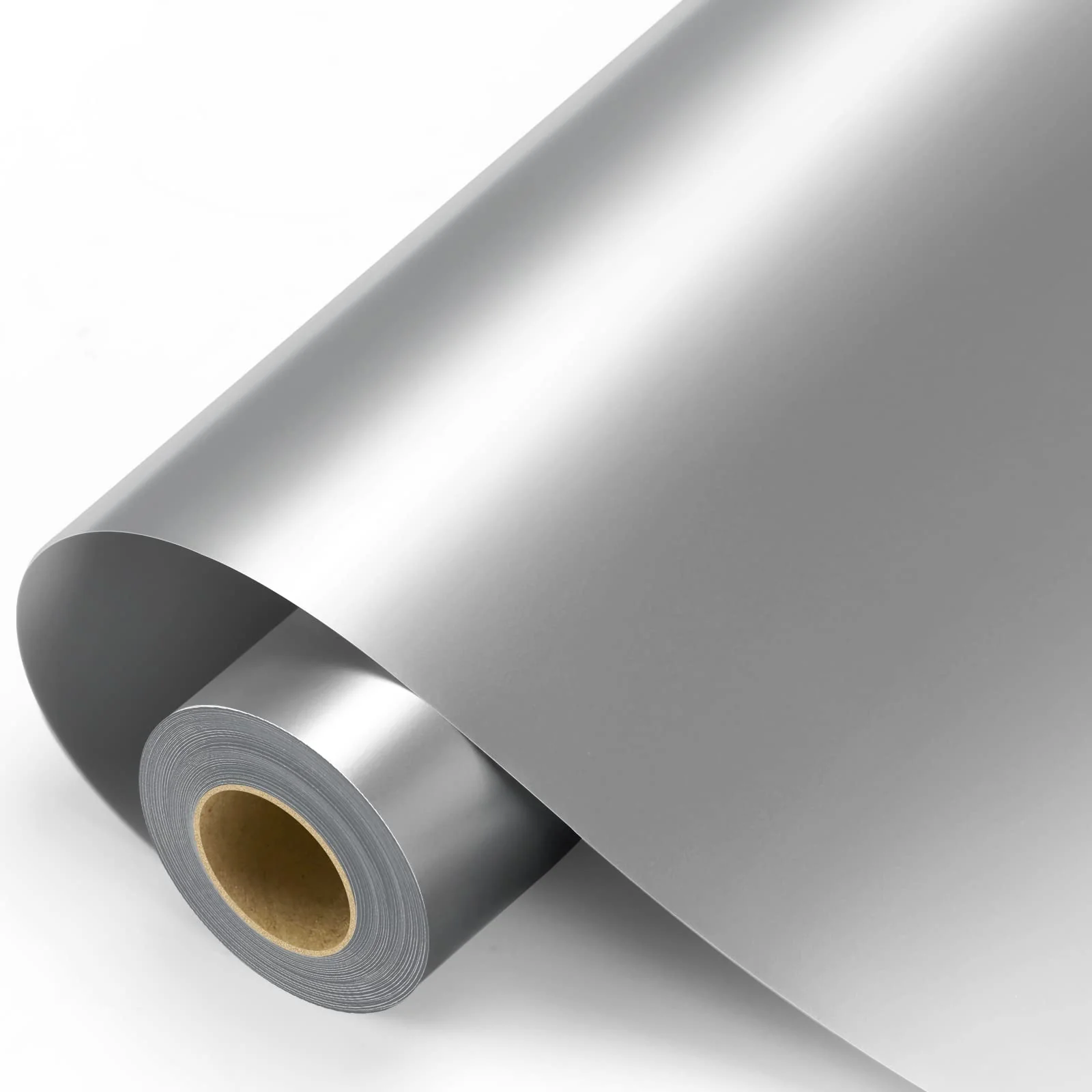Silver PVC Heat Transfer Vinyl Sticker Roll – 51cm x 1m