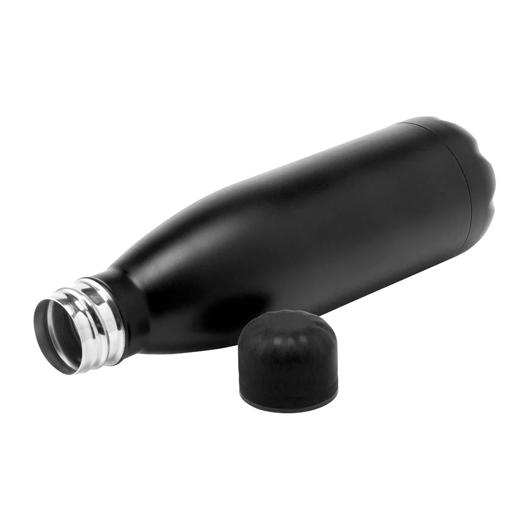 Single Wall Vacuum Water Bottle – 500ml / Matte Black / Stainless Steel / Leakproof - Image 2