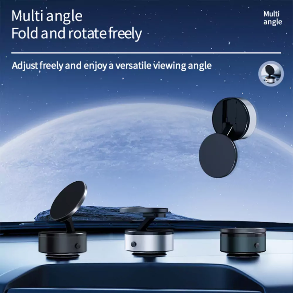 Smart Vacuum Suction Phone Holder X10Q/X10QP - Black - Image 2