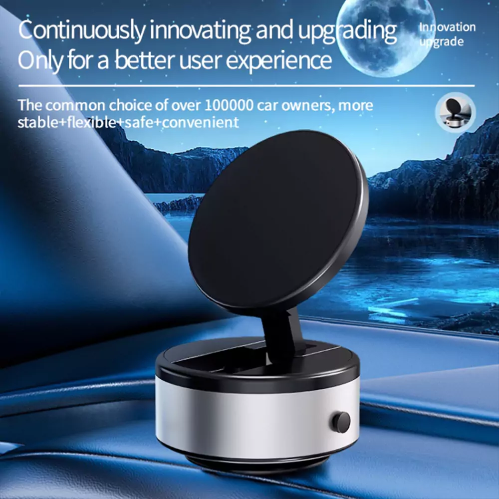 Smart Vacuum Suction Phone Holder X10Q/X10QP - Black - Image 3