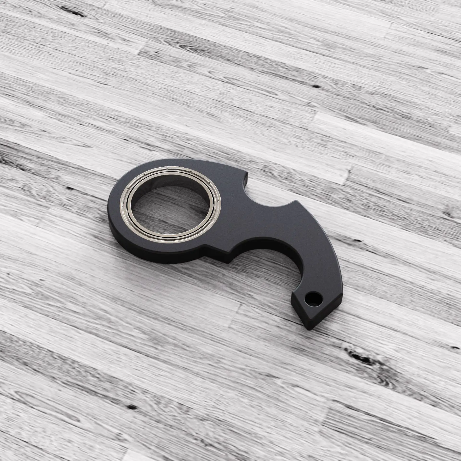 Stress Relief Spinner Ring Keychain – Boredom and Anxiety Relief, Spinning Toy – Black - Image 7