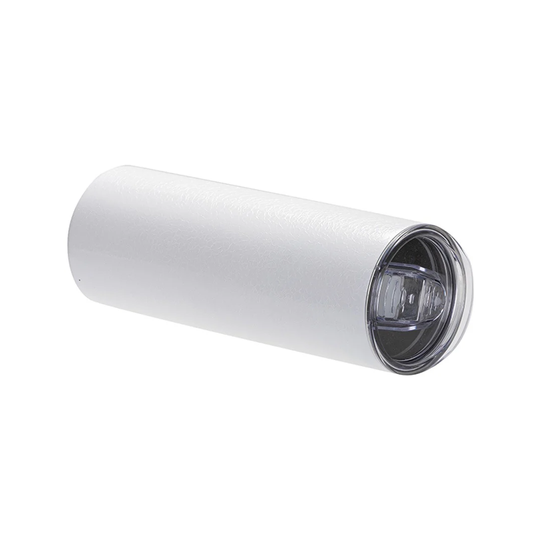 Sublimation Blanks 3D Crackle Finish Stainless Steel Skinny Tumbler – 20oz / 600ml / White - Image 4