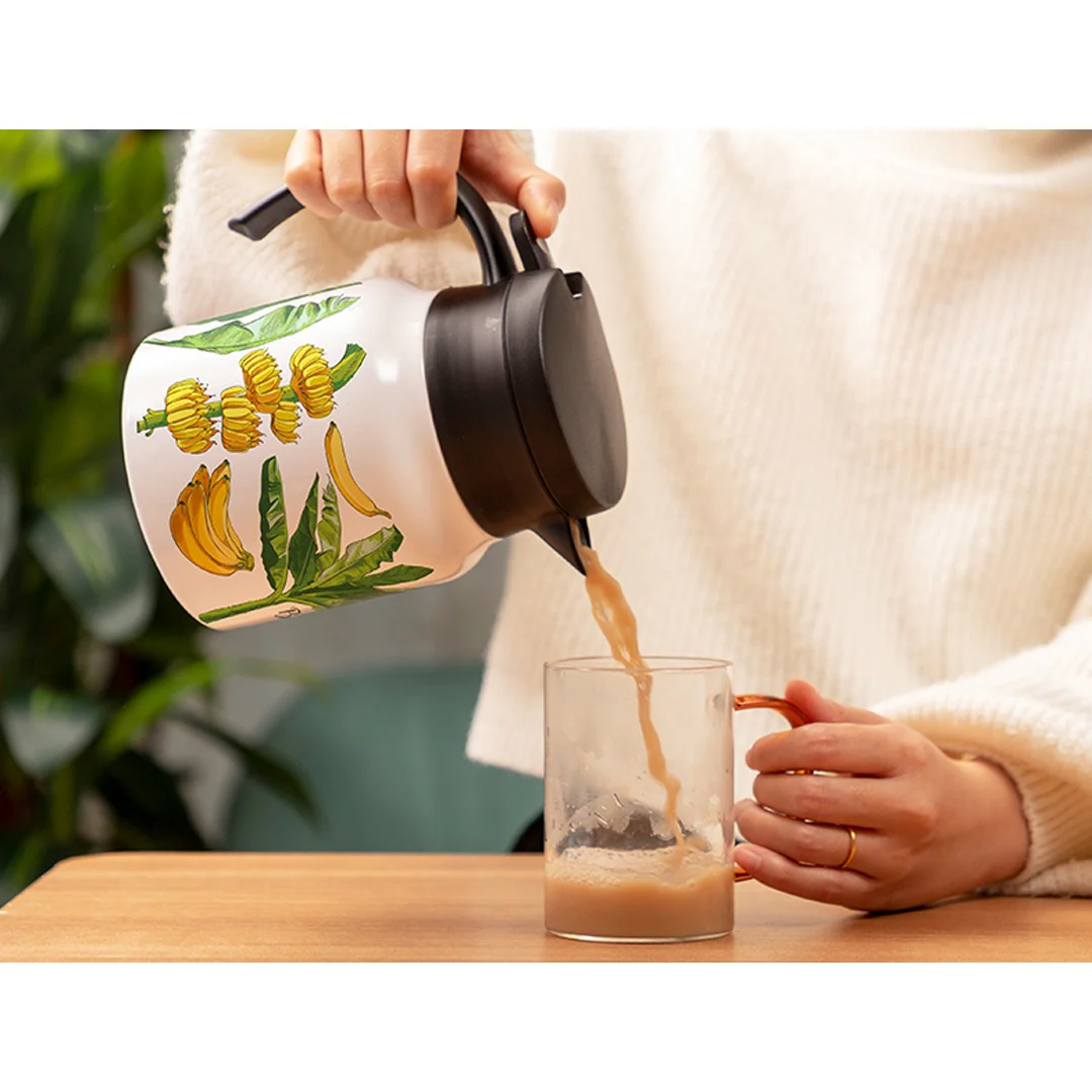 Sublimation Blanks Stainless Steel Coffee Pot w/ Black Handle& Lid – 32oz / 1000ml / White - Image 4