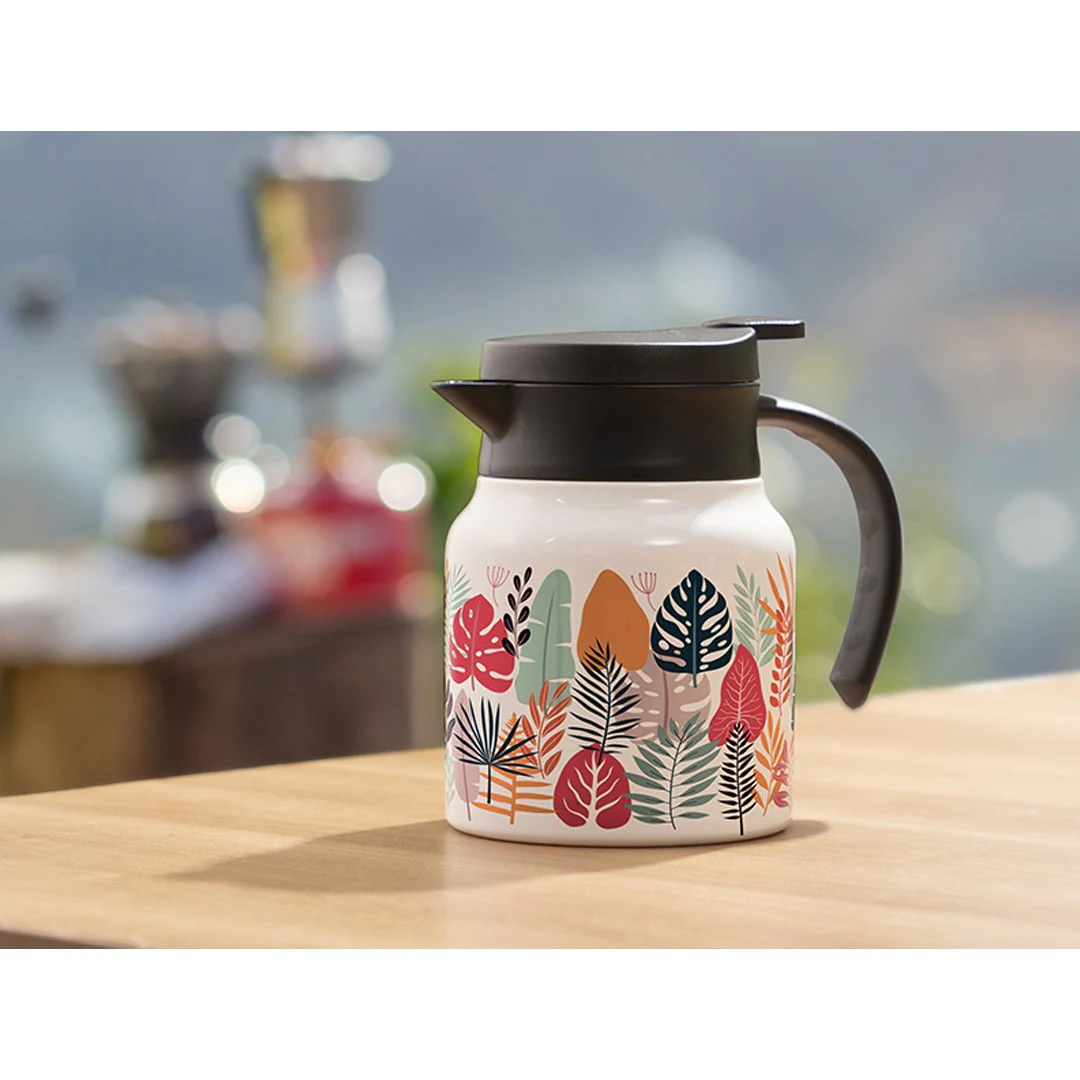 Sublimation Blanks Stainless Steel Coffee Pot w/ Black Handle& Lid – 32oz / 1000ml / White - Image 5