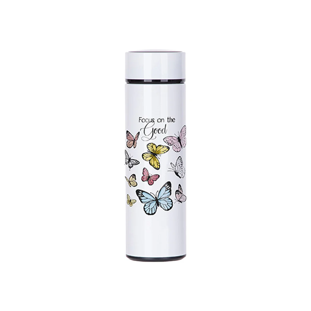 Sublimation Smart Stainless Steel Flask w/ Temperature Display – 16oz / 450ml / White - Image 4