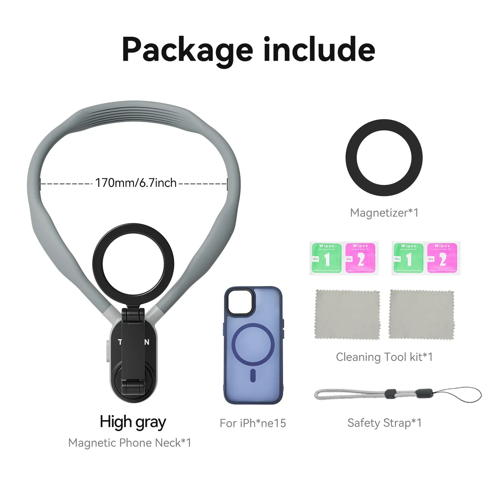 TELESIN Smartphone Magnetic Neck Holder - Image 16