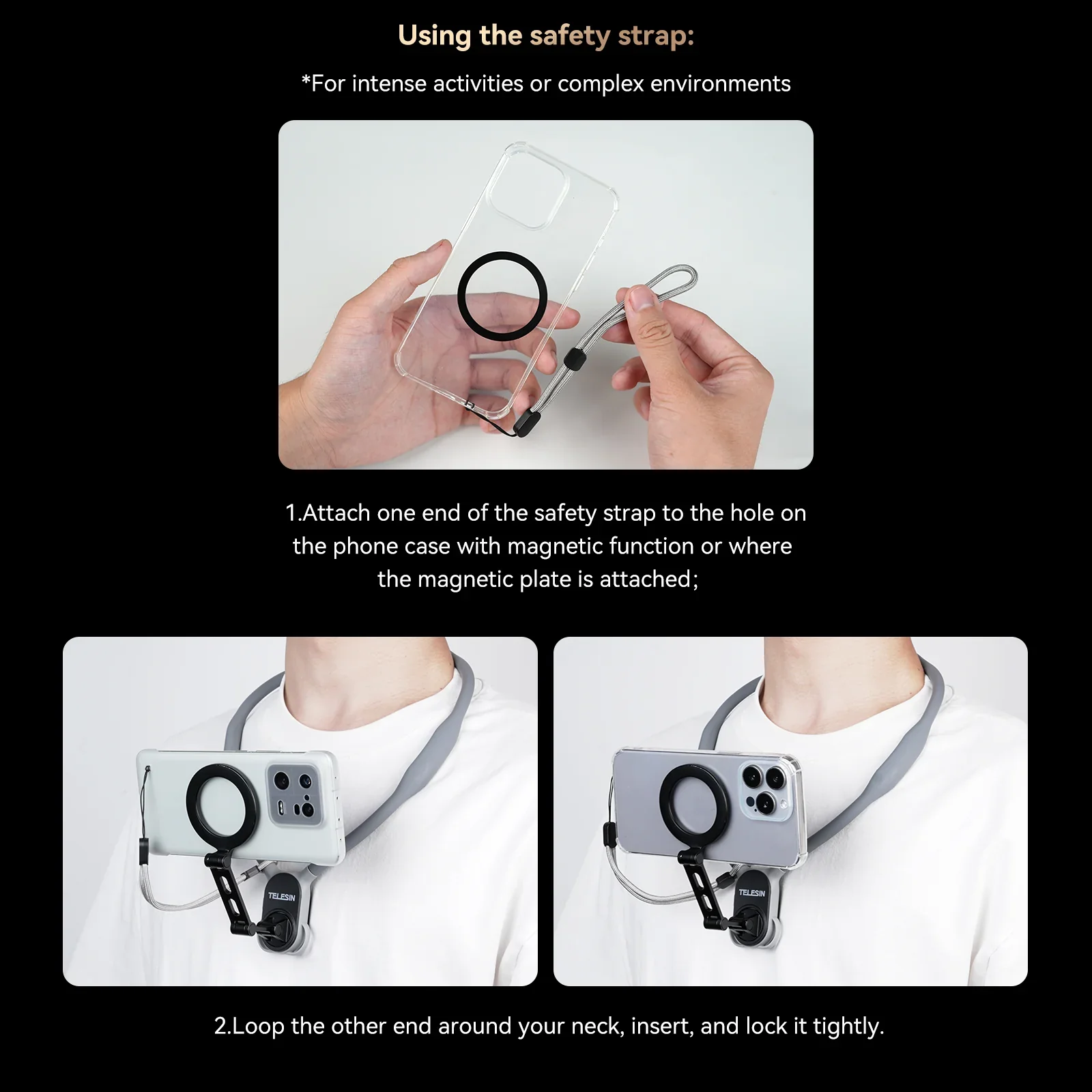 TELESIN Smartphone Magnetic Neck Holder - Image 21